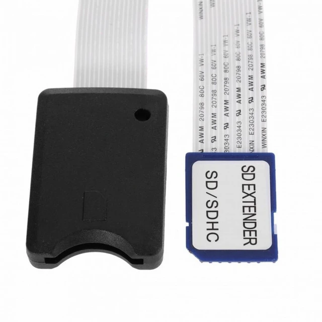 Alt view image 6 of 7 - Vszerda Standard SD SDHC Memory Card Kit Male to SD Female Extension Soft Flat FPC Cable Extender 25cm