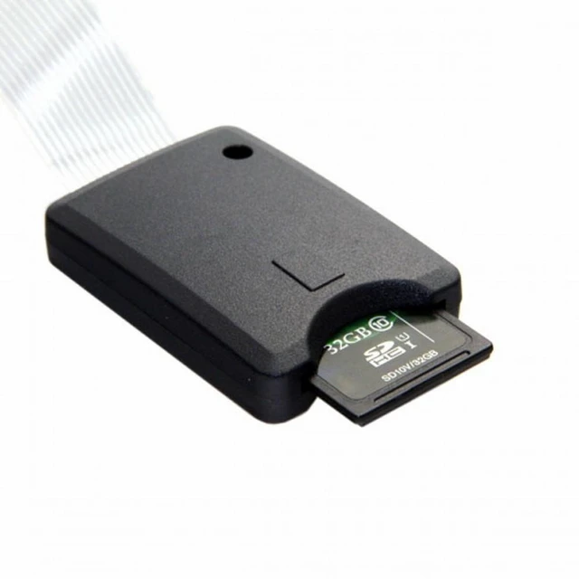 Alt view image 4 of 7 - Vszerda Standard SD SDHC Memory Card Kit Male to SD Female Extension Soft Flat FPC Cable Extender 25cm