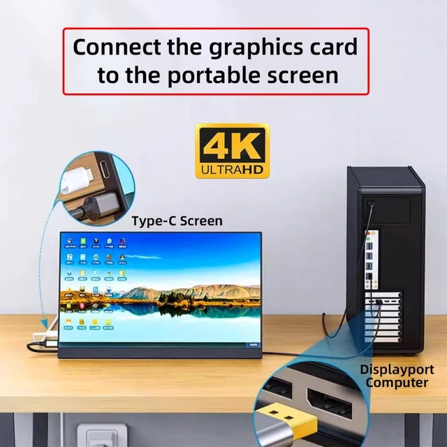 Alt view image 6 of 7 - Vszerda PCI-E Express 4x & Mini Displayport 1.4 Input to Dual 10Gbps USB 3.1 Type-C USB-C & 4K 60hz Output Desktop Graphics Expansion Card Adapter ASM3142