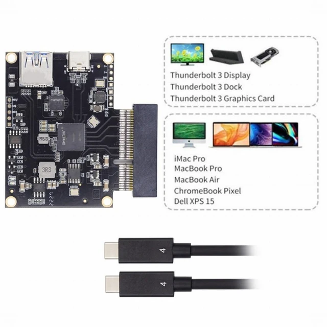 Alt view image 3 of 7 - Vszerda USB4.0 Type-C USB4 40Gbps to PCI-E SSD 4x Graphics Card Converter Cable USB4.0 40Gbps JHL7440 Chipset