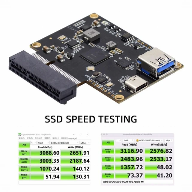 Alt view image 7 of 7 - Vszerda USB4.0 Type-C USB4 40Gbps to PCI-E SSD 4x Graphics Card Converter Cable USB4.0 40Gbps JHL7440 Chipset