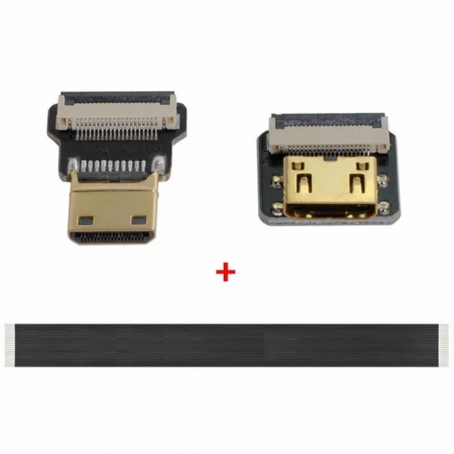 Alt view image 2 of 7 - Vszerda CYFPV Mini HDMI Male to Mini HDMI Female Extension FPC Flat Cable 1080P for FPV HDTV Multicopter Aerial Photography (0.1M)