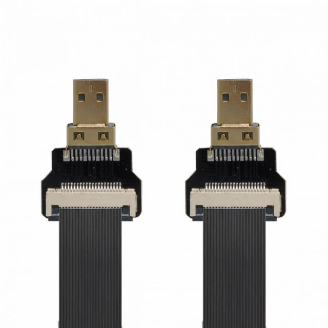 Alt view image 7 of 7 - Vszerda CYFPV Micro HDMI Male to Micro HDMI Male Extension FPC Flat Cable 1080P for FPV HDTV Multicopter Aerial Photography (0.1M)