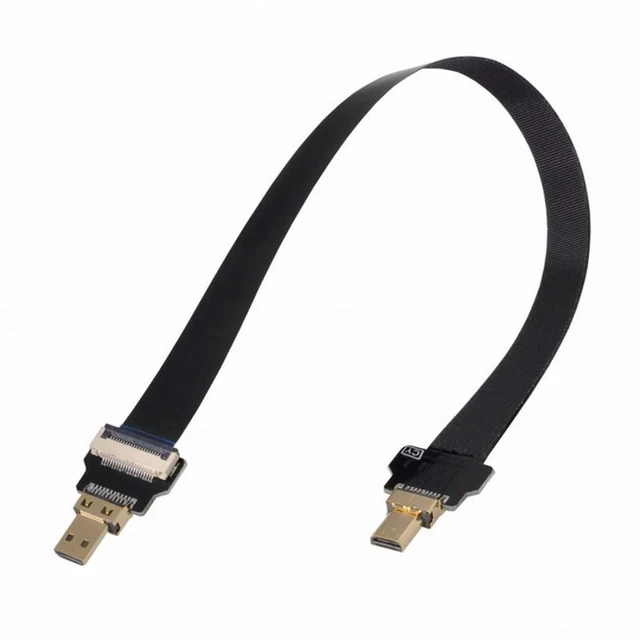 Alt view image 6 of 7 - Vszerda CYFPV Micro HDMI Male to Micro HDMI Male Extension FPC Flat Cable 1080P for FPV HDTV Multicopter Aerial Photography (0.1M)