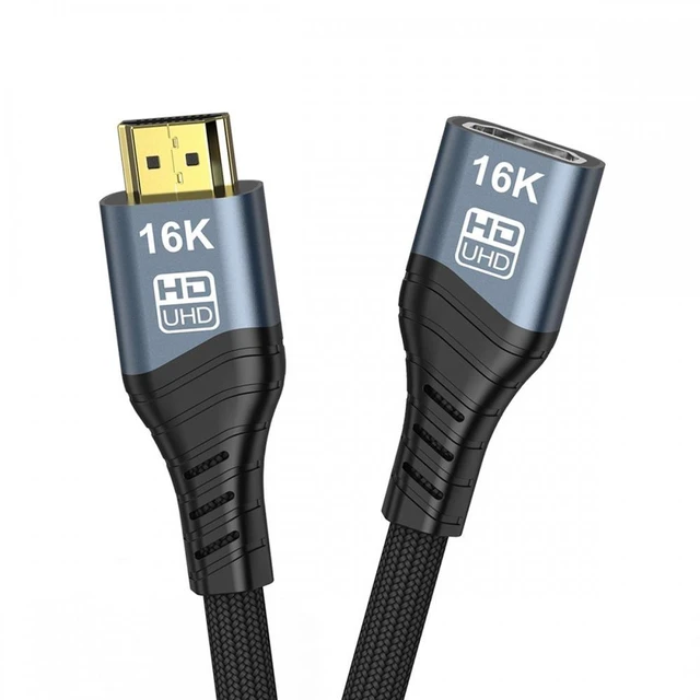 Main image of Vszerda 16K 8K UHD HDMI 2.2 Version Type-A Male to HDMI Female Extension HDTV Cable for HDTV Desktop Laptop Monitor 0.5M