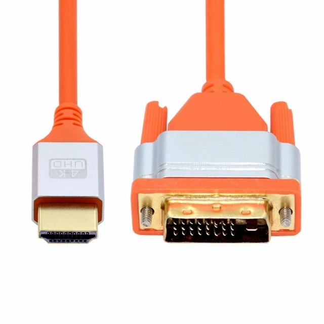 Main image of Vszerda HDMI 4K to DVI Ultra Soft High Flex HDTV Cable Hyper Super Flexible Cord High Speed Type-A Male to 24+1 Male for Computer HDTV (0.5M)