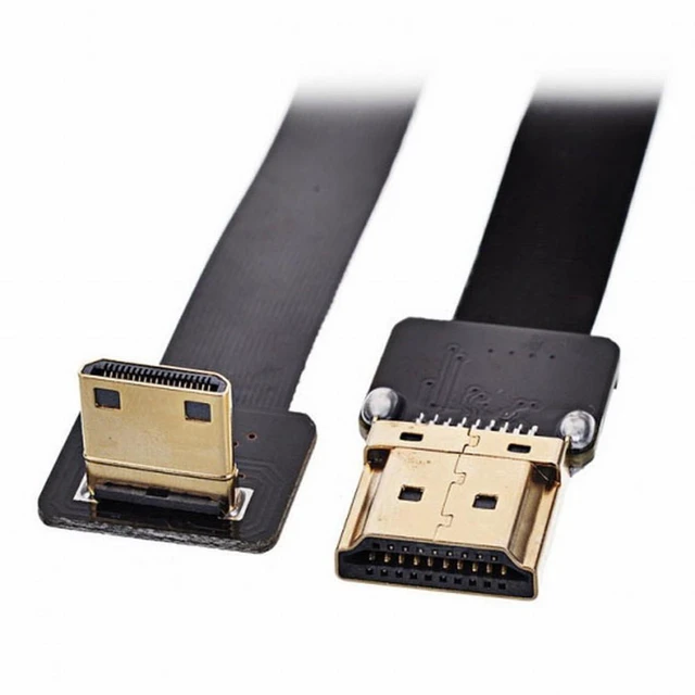 Main image of Vszerda CYFPV 90 Degree Down Angled FPV Mini HDMI Male to HDMI Male FPC Flat Cable 50cm for FPV HDTV Multicopter Aerial Photography (0.8M)