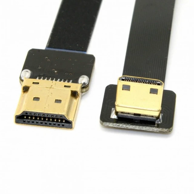 Alt view image 7 of 7 - Vszerda CYFPV 90 Degree Down Angled FPV Mini HDMI Male to HDMI Male FPC Flat Cable 50cm for FPV HDTV Multicopter Aerial Photography (0.8M)