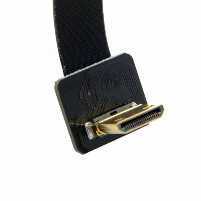 Alt view image 6 of 7 - Vszerda CYFPV 90 Degree Up Angled FPV Mini HDMI Male to HDMI Male FPC Flat Cable 50cm for FPV HDTV Multicopter Aerial Photography (0.3M)