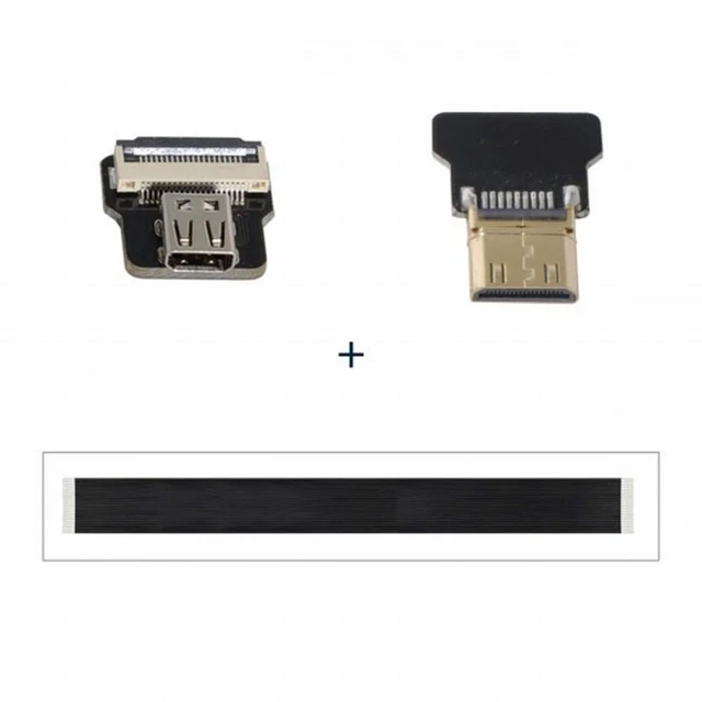 Alt view image 4 of 7 - Vszerda CYFPV Mini HDMI Male to Micro HDMI Female Extension FPC Flat Cable 1080P for FPV HDTV Multicopter Aerial Photography (0.5M)