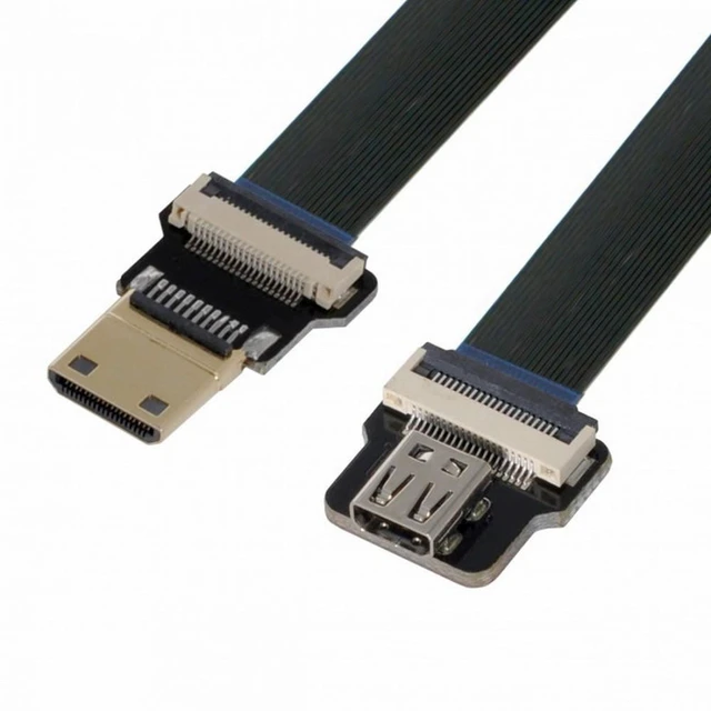 Alt view image 7 of 7 - Vszerda CYFPV Mini HDMI Male to Micro HDMI Female Extension FPC Flat Cable 1080P for FPV HDTV Multicopter Aerial Photography (0.5M)