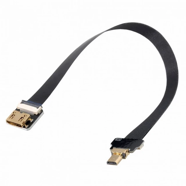 Alt view image 6 of 7 - Vszerda CYFPV Mini HDMI Female to Micro HDMI Male Extension FPC Flat Cable 1080P for FPV HDTV Multicopter Aerial Photography (0.5M)