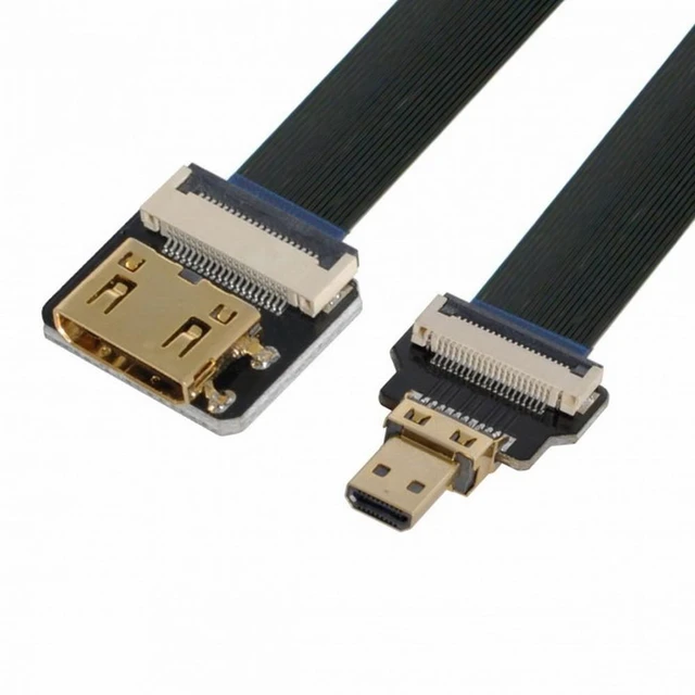 Alt view image 7 of 7 - Vszerda CYFPV Mini HDMI Female to Micro HDMI Male Extension FPC Flat Cable 1080P for FPV HDTV Multicopter Aerial Photography (0.5M)