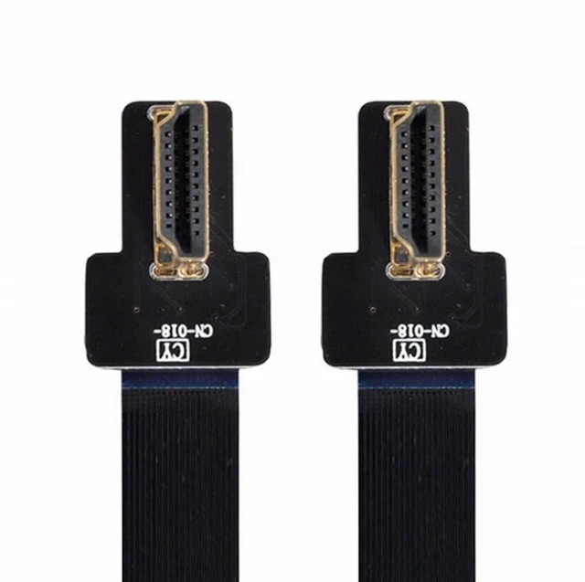 Alt view image 2 of 7 - Vszerda CYFPV Dual 90 Degree Left Angled HDMI Type A Male to Male HDTV FPC Flat Cable for FPV HDTV Multicopter Aerial Photography (0.1M)