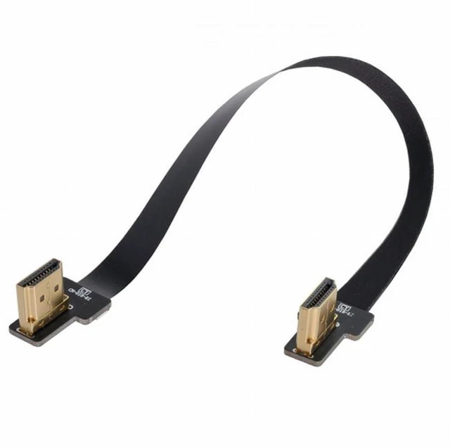 Alt view image 3 of 7 - Vszerda CYFPV Dual 90 Degree Left Angled HDMI Type A Male to Male HDTV FPC Flat Cable for FPV HDTV Multicopter Aerial Photography (0.1M)