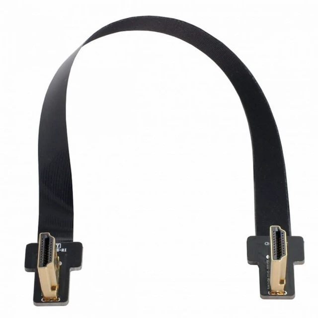 Alt view image 7 of 7 - Vszerda CYFPV Dual 90 Degree Left Angled HDMI Type A Male to Male HDTV FPC Flat Cable for FPV HDTV Multicopter Aerial Photography (0.1M)