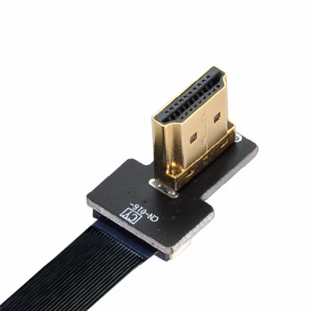 Alt view image 6 of 7 - Vszerda CYFPV Dual 90 Degree Right-Up Angled HDMI Type A Male to Male HDTV FPC Flat Cable for FPV HDTV Multicopter Aerial Photography (0.1M)