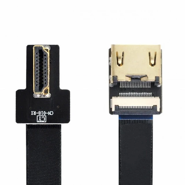 Alt view image 2 of 7 - Vszerda CYFPV Right Angled 90 Degree HDMI Male to Female FPC Flat Cable for HDTV Multicopter Aerial Photography (0.2M)