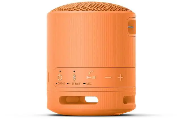 Alt view image 2 of 6 - SRS-XB100 Wireless Bluetooth Portable Lightweight Super-Compact Travel Speaker, Durable IP67 Waterproof & Dustproof Shower Speaker, 16 Hour Battery, Versatile Strap, & Hands-free Calling, Orange