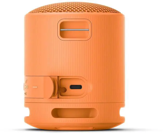 Alt view image 5 of 6 - SRS-XB100 Wireless Bluetooth Portable Lightweight Super-Compact Travel Speaker, Durable IP67 Waterproof & Dustproof Shower Speaker, 16 Hour Battery, Versatile Strap, & Hands-free Calling, Orange