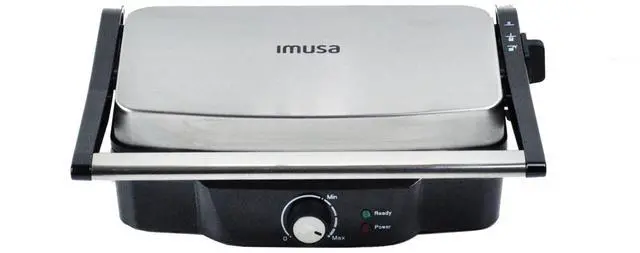 Alt view image 2 of 7 - Stainless Steel Panini Press Electric with Adjustable Temperature Settings and Nonstick Plates, 1200W