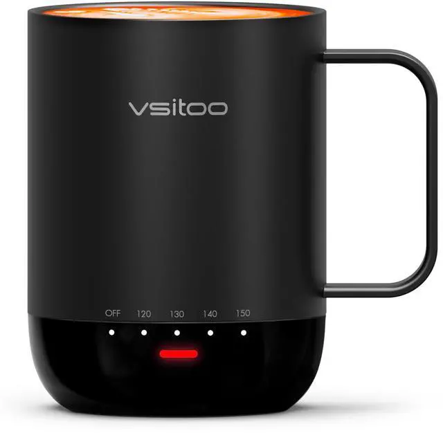 Main image of S3 Pro 14oz Smart Self Heating Coffee Mug,Heated Coffee Mug with Auto-Sensing AI Heats Drinks to 120-150°F Hands-Free.Perfect for Home/Office,Ideal Gift fo Men/Women, Black