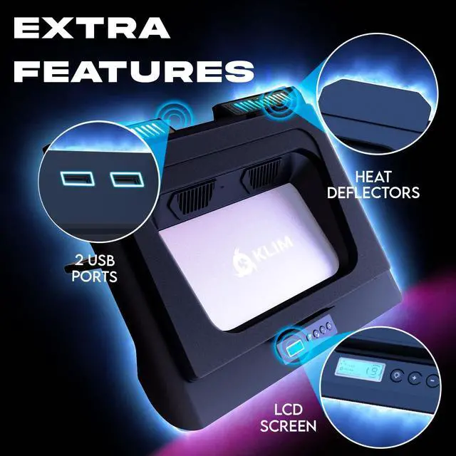 Alt view image 5 of 5 - Everest Laptop Cooling Pad | New | Powerful Turbo-Fan 4300 RPM Laptop Cooler | Sealed Foam for Maximum Performance | Avoid Overheating and Protect Your Gaming Laptop | 14-17.3 in