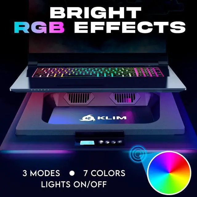 Alt view image 4 of 5 - Everest Laptop Cooling Pad | New | Powerful Turbo-Fan 4300 RPM Laptop Cooler | Sealed Foam for Maximum Performance | Avoid Overheating and Protect Your Gaming Laptop | 14-17.3 in