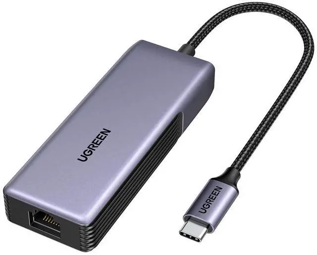 Main image of USB C to Ethernet Adapter 5Gb, Ethernet Adapter for Laptop, Aluminum with Thermal Design, Type C (Thunderbolt 5/4/3 Compatible) to RJ45 Network LAN Internet, Compatible for MacBook Air/Pro, XPS