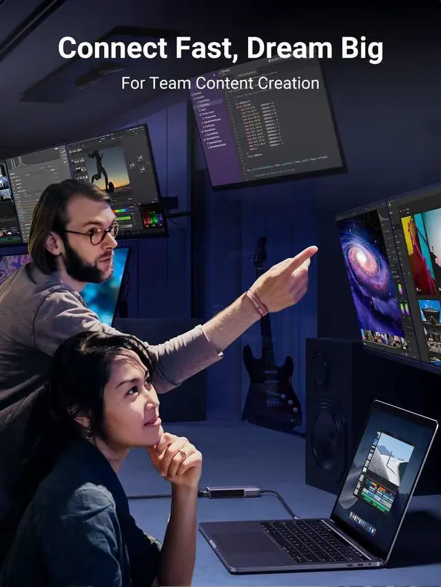 Alt view image 5 of 7 - USB C to Ethernet Adapter 5Gb, Ethernet Adapter for Laptop, Aluminum with Thermal Design, Type C (Thunderbolt 5/4/3 Compatible) to RJ45 Network LAN Internet, Compatible for MacBook Air/Pro, XPS