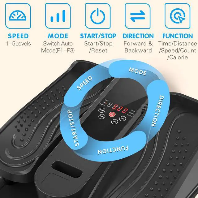 Alt view image 2 of 7 - Under Desk Elliptical Machine, Mini Ellipse Leg Exerciser Electric Seated Pedal Fully Assembled Quiet Compact for Seniors Portable Stepper with Remote Control for Home