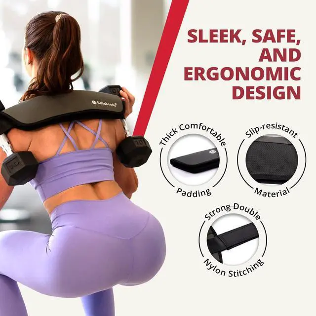 Alt view image 2 of 6 - Gray OG Hip Thrust Belt  Weight Lifting Belt for Women  Booty Bands Compatible  Slip-Resistant Padding  Lifting Belt for Dumbbells, Kettlebells, Plates  Home Gym & Workout Equipment