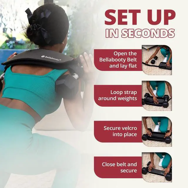 Alt view image 6 of 6 - Gray OG Hip Thrust Belt  Weight Lifting Belt for Women  Booty Bands Compatible  Slip-Resistant Padding  Lifting Belt for Dumbbells, Kettlebells, Plates  Home Gym & Workout Equipment