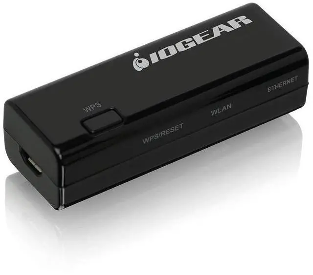 Alt view image 2 of 6 - Universal Ethernet to Wi-Fi N Adapter - Speeds of up to 300Mbps on 2.4GHz - Push-button Wi-Fi Protected Setup (WPS) - Supports WEP, WPA, WPA2, TKIP and AES encryption - GWU637