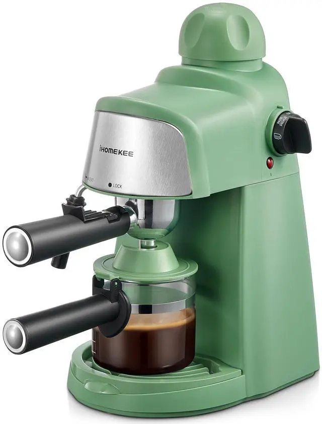 Main image of Espresso Machine, 3.5Bar Espresso and Cappuccino Machine with Fast Heating Function, 1-4 Cups Coffee Maker with Milk Frothing Function and Steam Wand (Green)