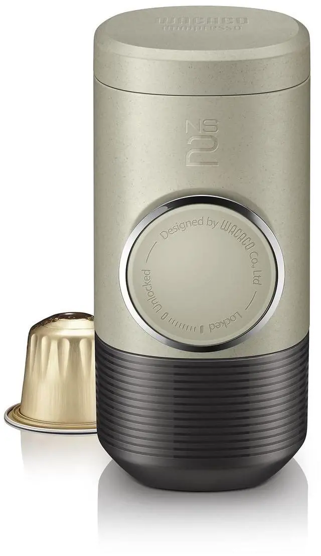 Main image of Minipresso NS2, Portable Espresso Maker Compatible with NS Original Capsules and Compatibles, Manually Operated, 18 Bar Small Handheld Coffee Machine for Travel, Camping
