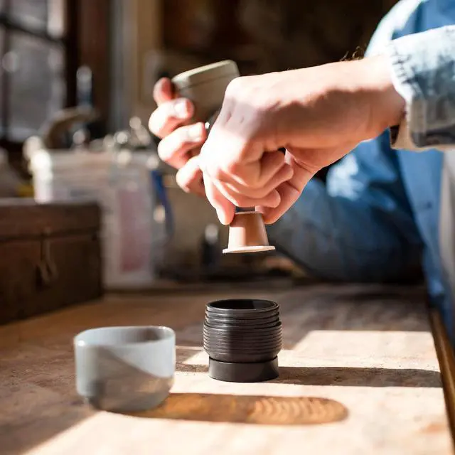 Alt view image 3 of 7 - Minipresso NS2, Portable Espresso Maker Compatible with NS Original Capsules and Compatibles, Manually Operated, 18 Bar Small Handheld Coffee Machine for Travel, Camping