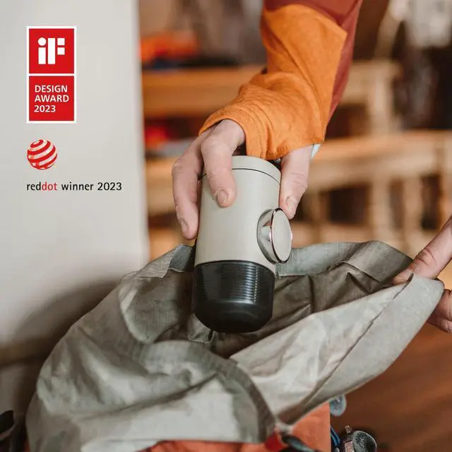 Alt view image 2 of 7 - Minipresso NS2, Portable Espresso Maker Compatible with NS Original Capsules and Compatibles, Manually Operated, 18 Bar Small Handheld Coffee Machine for Travel, Camping