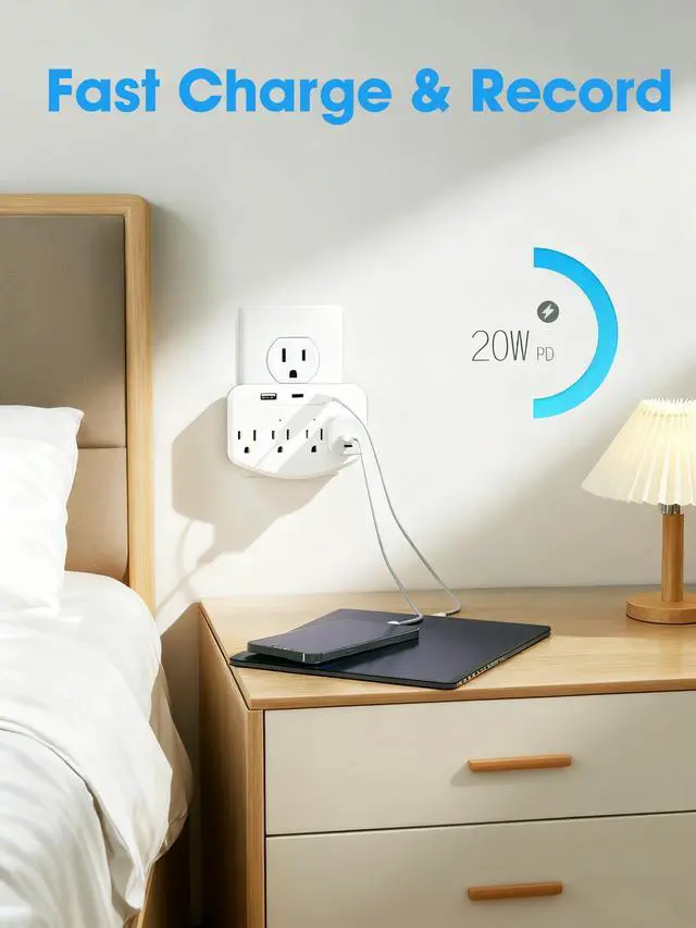 Alt view image 2 of 7 - 1080 Full HD Wireless Mini Cameras,Small Nanny Cam,Wall Outlet WiFi Camera Indoor Camera for Home SecurityUpgraded