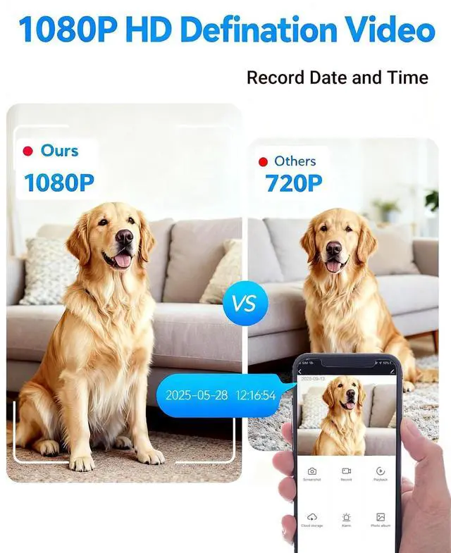 Alt view image 6 of 7 - 1080 Full HD Wireless Mini Cameras,Small Nanny Cam,Wall Outlet WiFi Camera Indoor Camera for Home SecurityUpgraded