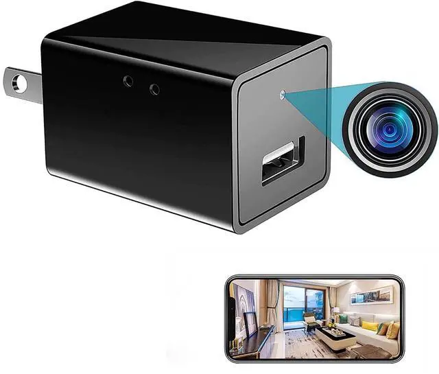 Main image of Wireless Smart Spy Small 1080P USB Charger WiFi Camera Indoor Security Camera Baby Monitor Surveillance Hidden Security Cam Motion Detection with App Live Feed