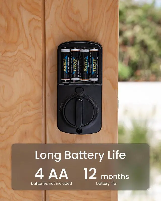 Alt view image 5 of 7 - Smart Door Lock B200, Smart Deadbolt Lock, Keyless Entry Door Lock, Fingerprint Smart Lock, Smart Locks for Front Door, App Control, Touchscreen Keypad Deadbolts,12-Month Battery, BHMA Grade3