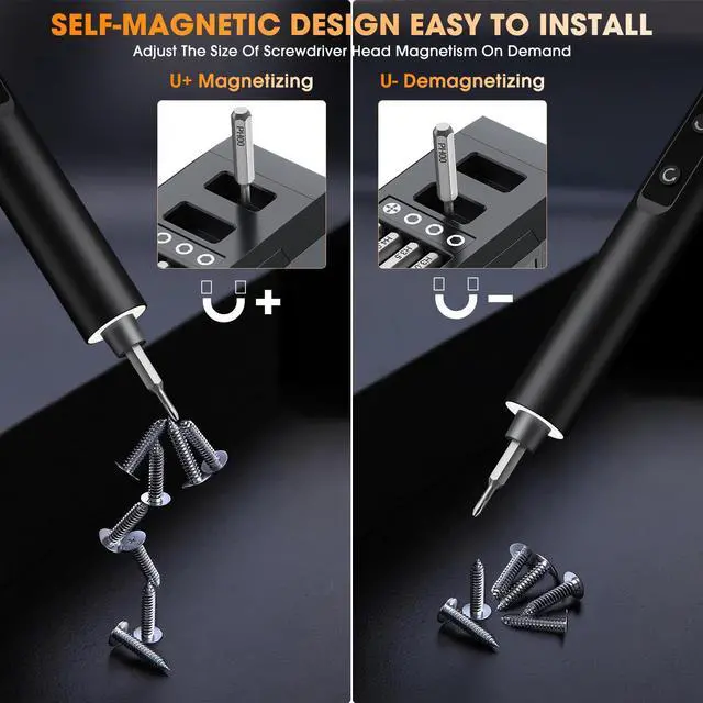 Alt view image 7 of 7 - 3.7V Mini Electric Screwdriver,50 in 1 Precision Screwdriver Set,Small Repair Tool Kit with 5 Torque,500mAh Battery,OLED Display,4 LED Lights for Electronics Computer,Phone,Camer,Eyeglass,Watch