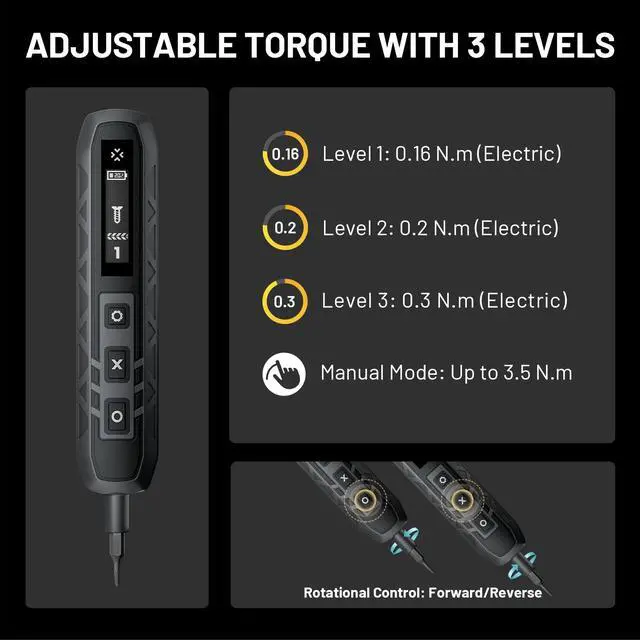 Alt view image 6 of 7 - Electric Screwdriver Set, 181 in 1 Cordless Screwdriver, 3 Torque Settings with 160 Magnetic Precision Bits, Power Screwdriver Repair Tool Kit for Phone Laptop Camera Watch Computer