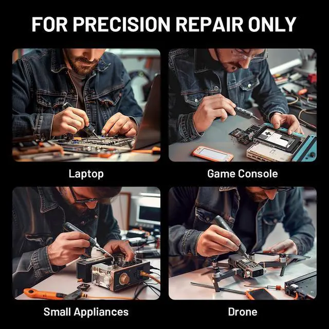 Alt view image 5 of 7 - Electric Screwdriver Set, 181 in 1 Cordless Screwdriver, 3 Torque Settings with 160 Magnetic Precision Bits, Power Screwdriver Repair Tool Kit for Phone Laptop Camera Watch Computer