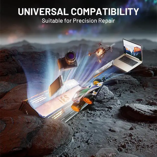 Alt view image 7 of 7 - Electric Screwdriver Set, 181 in 1 Cordless Screwdriver, 3 Torque Settings with 160 Magnetic Precision Bits, Power Screwdriver Repair Tool Kit for Phone Laptop Camera Watch Computer