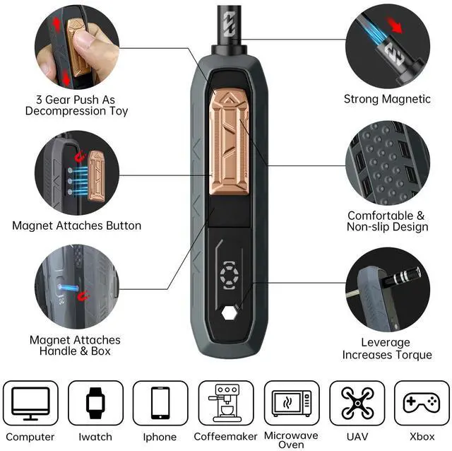 Alt view image 3 of 7 - Mini Precision Screwdriver Set, 180 in 1 Laptop Screwdriver Repair Tool Kit,Magnetic Multi-Bit Tiny Screwdriver Bit Kit for DIY,Computer,PS5,Xbox,RC Car,Jewelers,Glasses,Watch,Home