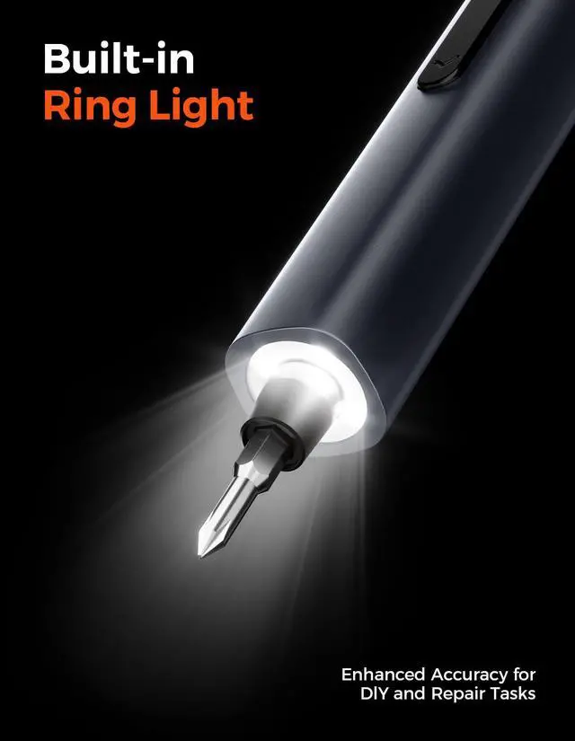 Alt view image 7 of 7 - Electric Screwdriver Set, 80-in-1 Mini Electric Precision Screwdriver Cordless with 5 Torque Levels, Max 0.75N.m, 500mAh Battery, Small Power Screwdriver Kit for Laptop, Phone & Electronics Repair