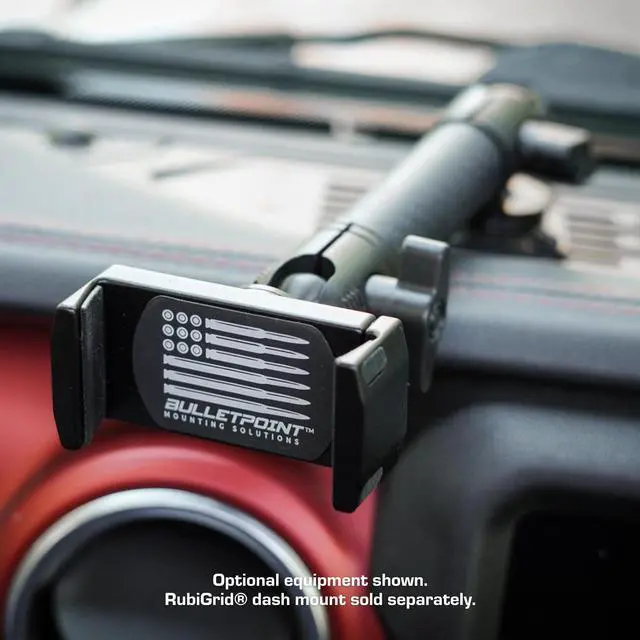 Alt view image 2 of 7 - Dash Mount Cell Phone Holder with 7cm Carbon Fiber + Kevlar Mounting Arm Compatible with iPhone and Android Smartphones - Fits 20mm (0.787 inches) Attachment Ball