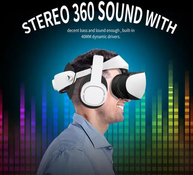 Alt view image 2 of 7 - PH2 Stereo VR Headphones for PS VR 2 | Clip On Design Easy to Install/Remove,Looks Tidy with Cable Router, More Comfortable Than in-Ear Buds,75x90mm Earmuffs,White